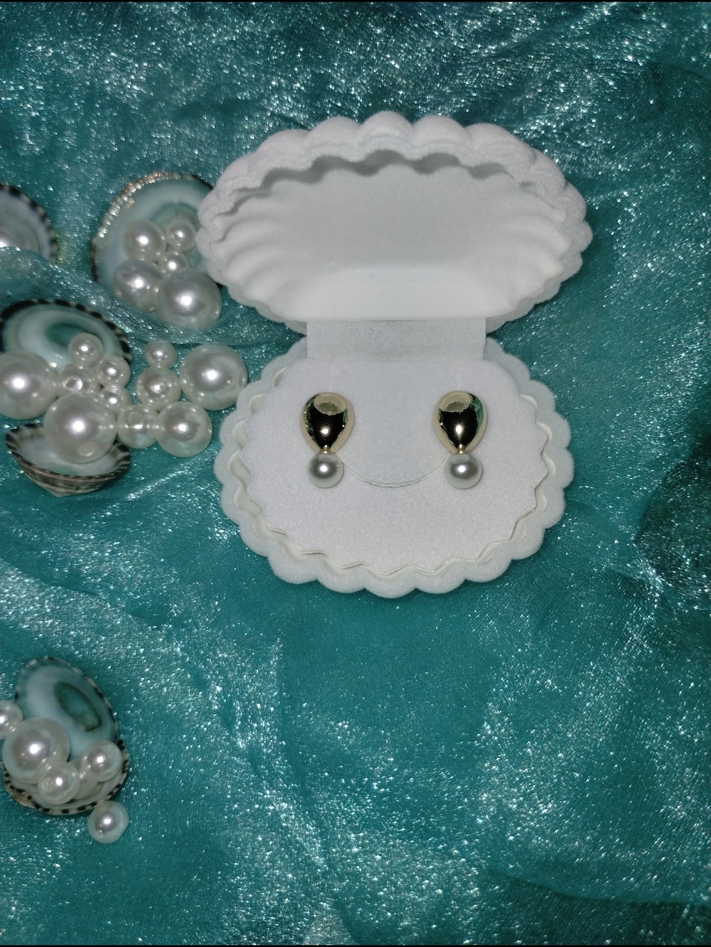 Classic Pearl Drop Gold-Tone Bridal Earrings - Wedding Jewelry